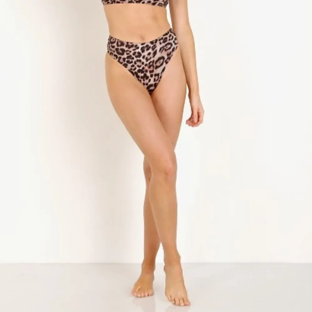 NWT Frankie's Bikinis Juju Bikini Bottom Leopard SZ. XS